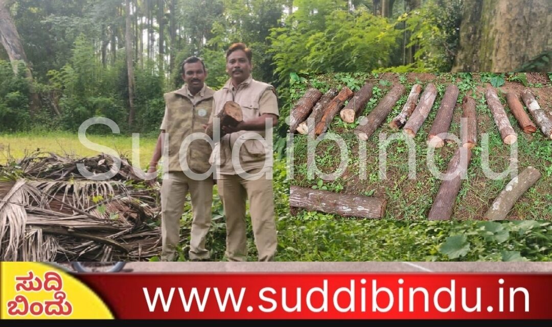 ಲಕ್ಷಾಂತರ ಮೌಲ್ಯದ ಶ್ರೀಗಂಧ ವಶಕ್ಕೆ : ಆರೋಪಿ ಪರಾರಿ