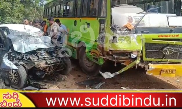 ಹೆದ್ದಾರಿಯಲ್ಲಿ ಭೀಕರ ಅಪಘಾತ : ಐವರ ಸಾವು