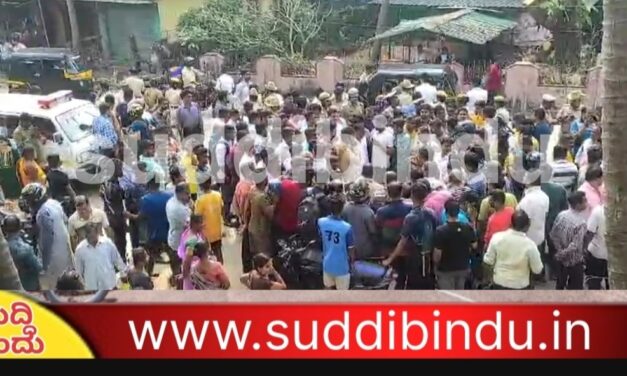 ಲಾರಿ ಹರಿದು ಶಿಕ್ಷಕ ಸಾವು: ಸ್ಥಳದಲ್ಲಿ ಬೀಗುವಿನ ವಾತಾವರಣ