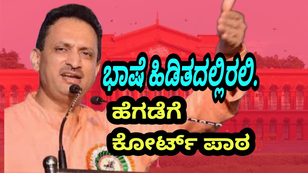 ಭಾಷೆ ಹಿಡಿತದಲ್ಲಿರಲಿ.ಹೆಗಡೆಗೆ ಕೋರ್ಟ್ ಪಾಠ