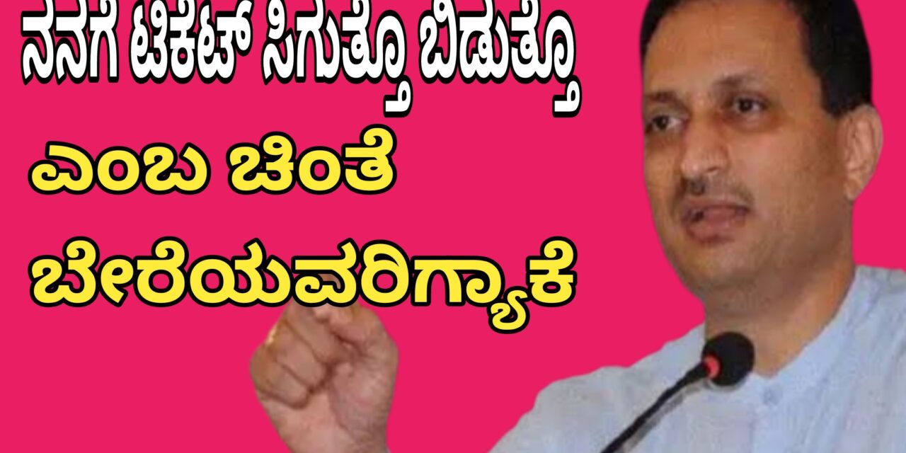 ನನಗೆ ಟಿಕೆಟ್ ಸಿಗುತ್ತೊ ಬಿಡುತ್ತೊ ಎಂಬ ಚಿಂತೆ ಬೇರೆಯವರಿಗ್ಯಾಕೆ