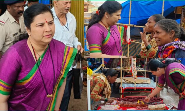 ಶಿರಸಿ ಜಾತ್ರೆ ಪೇಟೆಯಲ್ಲಿ ಸುತ್ತಾಡಿದ “ಕೈ” ಅಭ್ಯರ್ಥಿ ಅಂಜಲಿ ನಿಂಬಾಳ್ಕರ್‌