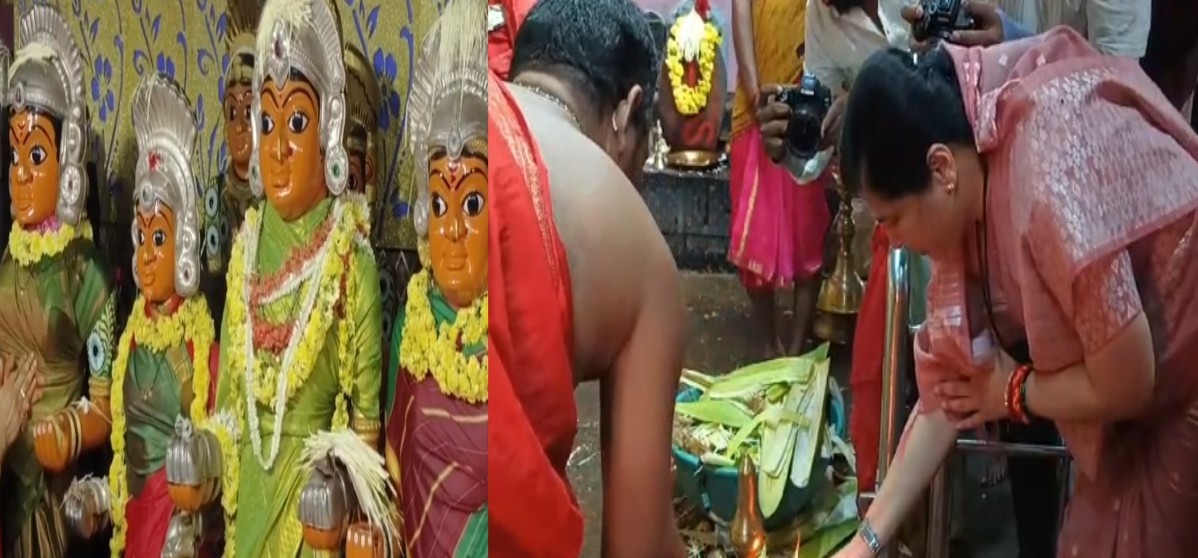 ಡಾ.ಅಂಜಲಿಗೆ ಸಿಂಗಾರ ಪ್ರಸಾದ ನೀಡಿದ ಸೋಡಿಗದ್ದೆ ಮಹಾಸತಿ