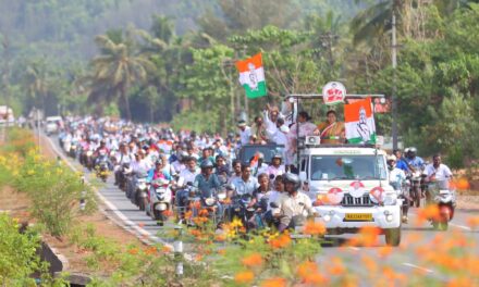 ಪ್ರಜಾಧ್ವನಿ ಸಮಾವೇಶ: ಬೈಕ್ ರ‌್ಯಾಲಿಮೂಲಕ ಶಕ್ತಿ ಪ್ರದರ್ಶನ