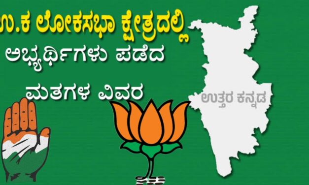 ಉ.ಕ ಲೋಕಸಭಾ ಕ್ಷೇತ್ರದಲ್ಲಿ ಅಭ್ಯರ್ಥಿಗಳು ಪಡೆದ ಮತದಾನ ವಿವರ