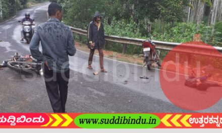 ಬೈಕ್ ನಡುವೆ ಮುಖಾಮುಖಿ ಡಿಕ್ಕಿ : ಐವರಿಗೆ ಗಾಯ