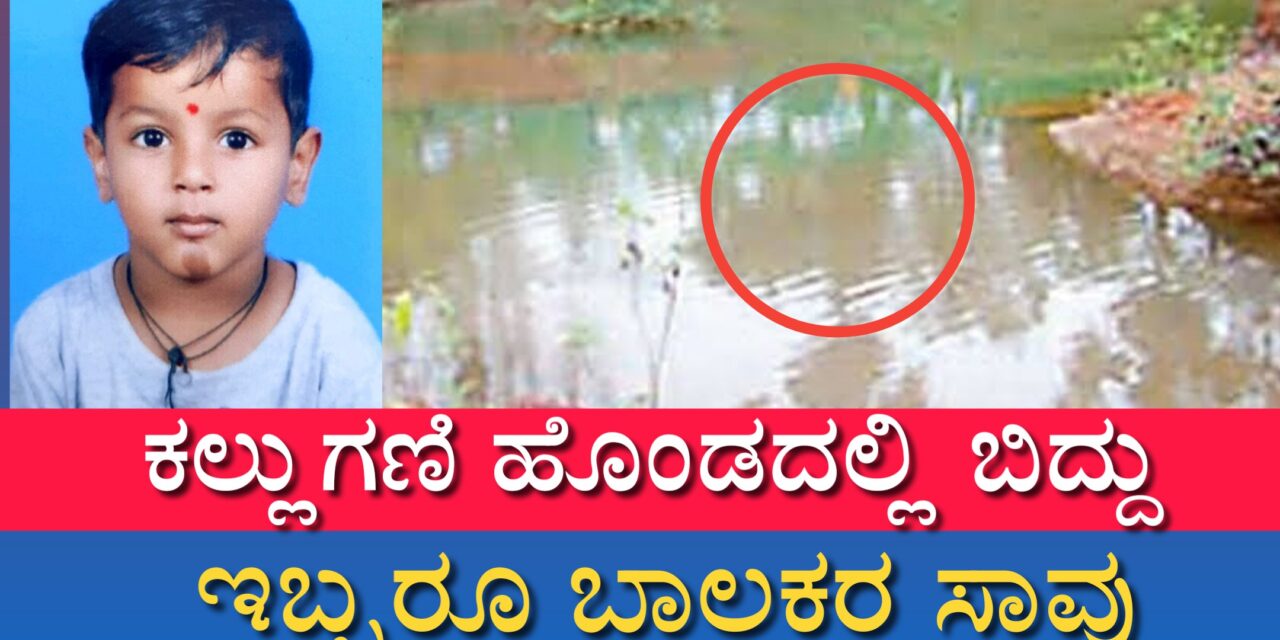 ಕಲ್ಲುಗಣಿ ಹೊಂಡದಲ್ಲಿ ಬಿದ್ದು ಇಬ್ಬರೂ ಬಾಲಕರ ಸಾವು