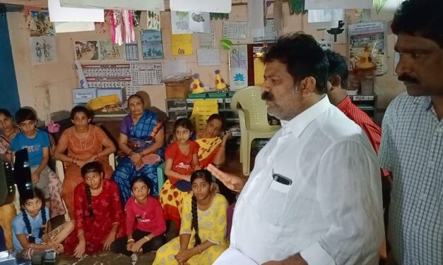ಕಾಳಜಿ ಕೇಂದ್ರಕ್ಕೆ ಭೇಟಿ ನೀಡಿದ ಜಿಲ್ಲಾ ಉಸ್ತುವಾರಿ ಸಚಿವ ಮಂಕಾಳು ವೈದ್ಯ