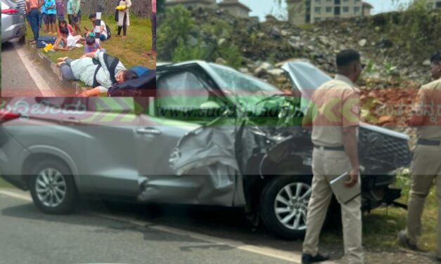 ಮುದಗಾ ಬಳಿ ಭೀಕರ ರಸ್ತೆ ಅಪಘಾತ : ಮೂವರು ಗಂಭೀರ