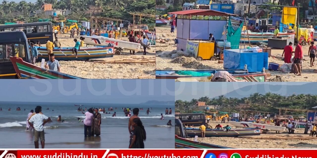 Murudeshwar/ ಸಿಆರ್‌ಝಡ್ ಉಲ್ಲಂಘನೆ ಮುರುಡೇಶ್ವರ ಕಡಲತೀರದಲ್ಲಿ ಗೂಡಂಗಡಿ ತೆರೆವು