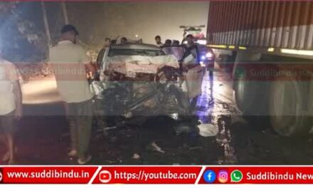 ಲಾರಿ-ಕಾರು ಅಪಘಾತ : ತಂದೆ,ತಾಯಿ ಜೊತೆ 7ತಿಂಗಳ ಹಸುಗುಸು ಸಾವು