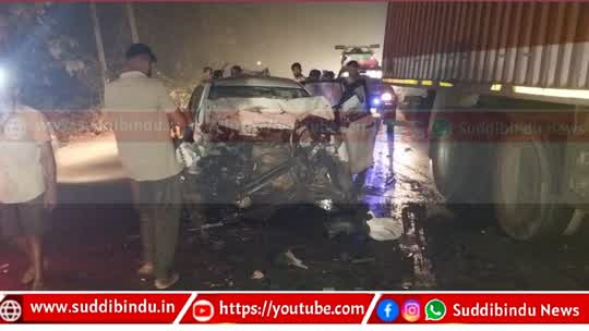 ಲಾರಿ-ಕಾರು ಅಪಘಾತ : ತಂದೆ,ತಾಯಿ ಜೊತೆ 7ತಿಂಗಳ ಹಸುಗುಸು ಸಾವು