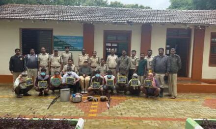 ಲೋಂಡಾ ಅರಣ್ಯದಲ್ಲಿ ಕಡವೆ ಬೇಟೆ – 9 ಜನ ಆರೋಪಿಗಳು ಬಂಧನ