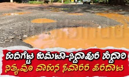 ಹದಗೆಟ್ಟ ಕುಮಟಾ-ಸಿದ್ದಾಪುರ ರಾಜ್ಯ ಹೆದ್ದಾರಿ : ನಿತ್ಯವೂ ವಾಹನ ಸವಾರರ ಪರದಾಟ