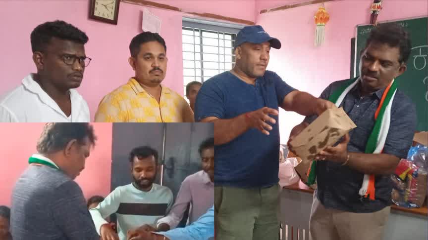 ಭಾಸ್ಕೇರಿ ಕಾಳಜಿ ಕೇಂದ್ರಕ್ಕೆ ಭೇಟಿ ನೀಡಿ ನೆರವಾದ  ಕಾಂಗ್ರೇಸ್ ಮುಖಂಡ ಮಂಜುನಾಥ ಎಲ್. ನಾಯ್ಕ
