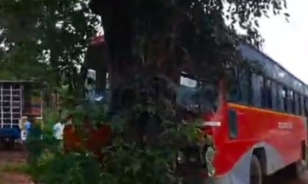 ಗೌಡಳ್ಳಿಯಲ್ಲಿ ಬಸ್-ಸ್ಕೂಟಿ ಡಿಕ್ಕಿ, ಸ್ಕೂಟಿ ಸವಾರ ಆಸ್ಪತ್ರೆಗೆ ದಾಖಲು