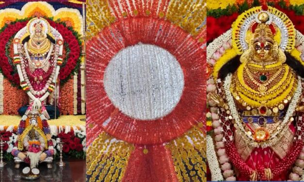 Kumta/ಶಾಂತಿಕಾ ಪರಮೇಶ್ವರಿ ದೇವಿಗೆ ಲಕ್ಷಾಂತರ ರೂ ಮೌಲ್ಯದ ಹೂವಿನ ಪೂಜೆ
