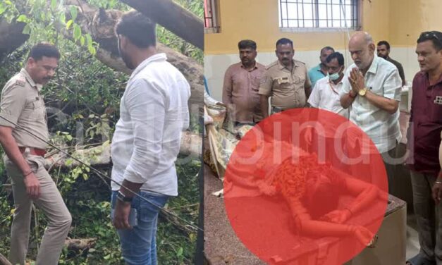 ಯಲ್ಲಾಪುರದಲ್ಲಿ ಮರ ಬಿದ್ದು ಗರ್ಭಿಣಿ ಮಹಿಳೆ ಸಾವು, ಮೂವರು ಮಕ್ಕಳು ಗಂಭೀರ