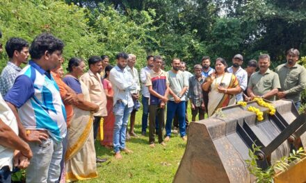 ಸ್ವಂತ ಹಣದಿಂದ ರುದ್ರಭೂಮಿ ನಿರ್ಮಾಣಕ್ಕೆ ಚಾಲನೆ ನೀಡಿದ ರೂಪಾಲಿ ನಾಯ್ಕ