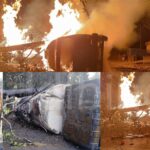 ಅರಬೈಲ್ ಘಟ್ಟದಲ್ಲಿ ಎಥಿನಾಲ್ ಲಾರಿ ದುರಂತ: ಬೆಂಕಿಗಾಹುತಿಯಾಗಿ ಲಾರಿ ಭಸ್ಮ, ಚಾಲಕ ಪಾರು