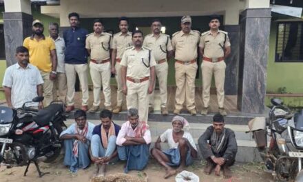 ಜಿಂಕೆ ಚರ್ಮ, ಕಾಡುಹಂದಿ ಮಾಂಸ ಸಾಗಿಸುತ್ತಿದ್ದ ಐವರ ಬಂಧನ