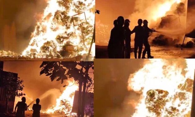 ನಡು ರಾತ್ರಿ ಬೆಂಕಿ ಕೆಂಡವಾದ ಶಿರವಾಡ ತ್ಯಾಜ್ಯ ಘಟಕ