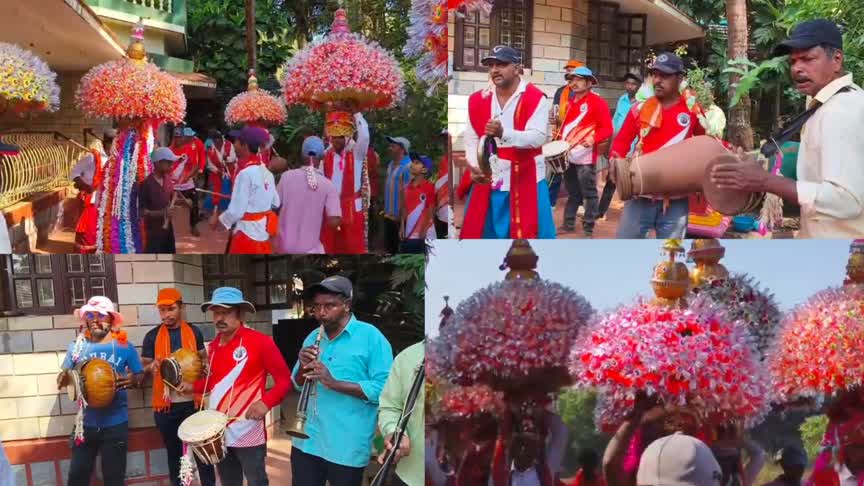 ತುರಾಯಿ-ಚಂಡೆಯ ಘೋಷದಲ್ಲಿ ಅವರ್ಸಾದಲ್ಲಿ ಸುಗ್ಗಿ ಕುಣಿತ