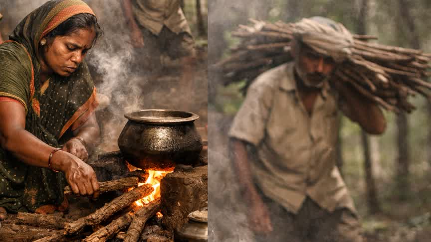 ಗ್ಯಾಸ್ ಸಂಕಷ್ಟ ಭಾರೀ ಹೊಡೆತ : ಕಟ್ಟಿಗೆ ಒಲೆಯಲ್ಲಿ ಮತ್ತೆ ಆರಂಭವಾದ ಬದುಕಿನ ಹೋರಾಟ