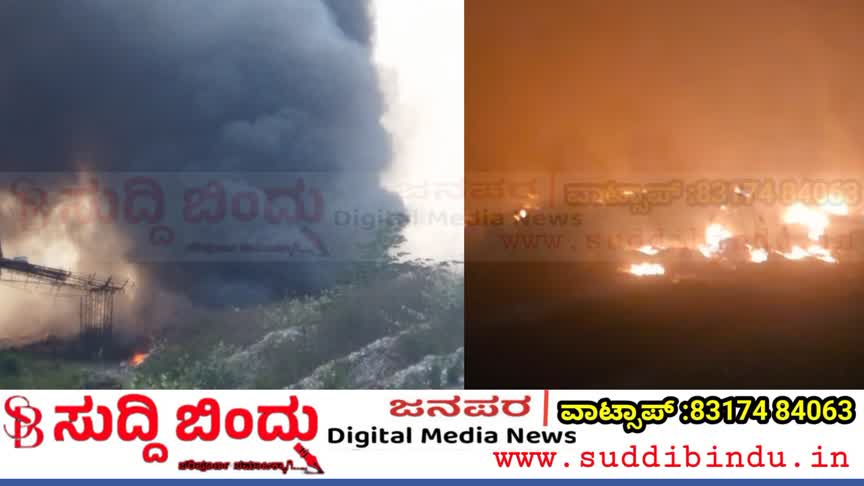 Dandeli/ದಾಂಡೇಲಿಯ ಶ್ರೇಯಸ್ ಪೇಪರ್ ಮಿಲ್‌ನಲ್ಲಿ ಭಾರೀ ಅಗ್ನಿ ಅವಘಡ: ಜನವಸತಿ ಪ್ರದೇಶಕ್ಕೂ ಬೆಂಕಿ ವ್ಯಾಪಿಸುವ ಭೀತಿ