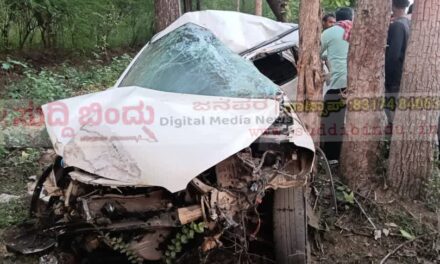 Accident News /ಭೀಕರ ರಸ್ತೆ ಅಪಘಾತ : ನಿಯಂತ್ರಣ ತಪ್ಪಿದ ಕಾರು ಮರಕ್ಕೆ ಡಿಕ್ಕಿ – ಇಬ್ಬರು ಸ್ಥಳದಲ್ಲೇ ಸಾವು