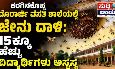 ಕರಗಿನಕೊಪ್ಪ ಮೊರಾರ್ಜಿ ವಸತಿ ಶಾಲೆಯಲ್ಲಿ ಜೇನು ದಾಳಿ: 15ಕ್ಕೂ ಹೆಚ್ಚು ವಿದ್ಯಾರ್ಥಿಗಳು ಅಸ್ವಸ್ಥ