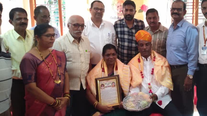 ನಿವೃತ ಶಿಕ್ಷಕ ದಂಪತಿ ಸುಖದ ನಾಯಕ–ಭವಾನಿ ನಾಯಕಗೆ ಸನ್ಮಾನ