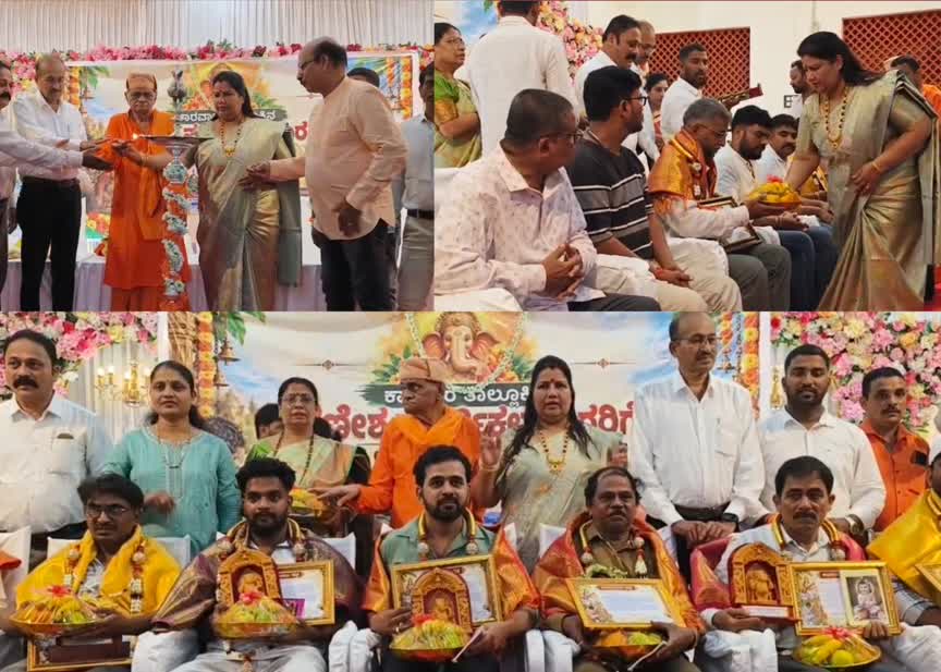 ಗಣೇಶ ಮೂರ್ತಿ ಕಲಾವಿದರಿಗೆ ರೂಪಾಲಿ ನಾಯ್ಕ ಗೌರವ; ಮಾಸಾಶನದ ಭರವಸೆ