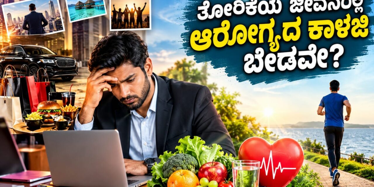 ಆಧುನಿಕ ಜೀವನಶೈಲಿಯ ಬೆನ್ನತ್ತಿ ಆರೋಗ್ಯವನ್ನೇ ಮರೆಯುತ್ತಿರುವ ಮಾನವ.